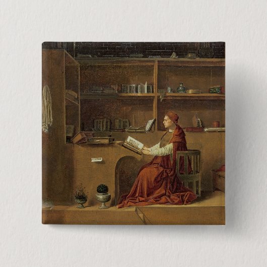 St Jerome in seiner Studie, c.1475 2 Button (Vorderseite)