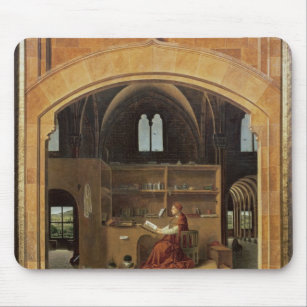 St Jerome in seiner Studie, c.1475 Mousepad