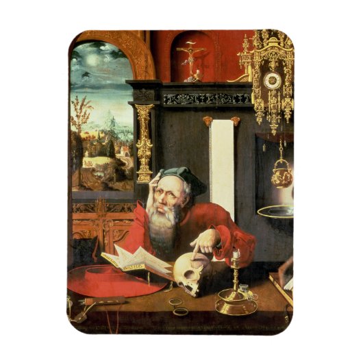 St. Jerome in seiner Studie Magnet (Vertikal)