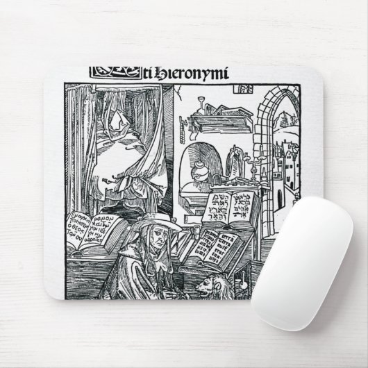 St Jerome in seiner Studie Mousepad (Mit Mouse)