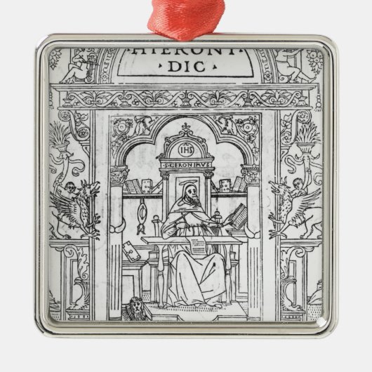 St Jerome in seiner Studie Ornament Aus Metall (Vorne)