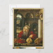 St. Jerome in seiner Studie Postkarte (Vorne/Hinten)