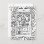 St. Jerome in seiner Studie Postkarte (Vorne/Hinten)