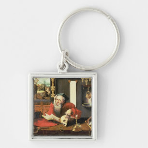 St Jerome in seiner Studie Schlüsselanhänger