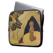 St Jerome mit dem Löwe, 1436 (Tempera auf Platte) Laptopschutzhülle (Vorderseite Links)
