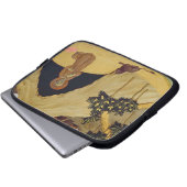 St Jerome mit dem Löwe, 1436 (Tempera auf Platte) Laptopschutzhülle (Vorne Knopf)