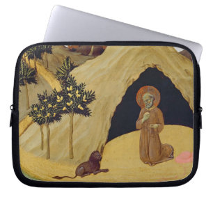 St Jerome mit dem Löwe, 1436 (Tempera auf Platte) Laptopschutzhülle