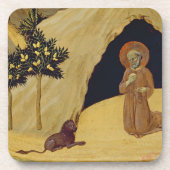 St Jerome mit dem Löwe, 1436 (Tempera auf Platte) Untersetzer (Vorderseite)
