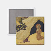 St. Jerome mit dem Löwen, 1436 (Tempel auf Tafel) Magnet (Vorderseite/Rückseite)