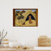 St. Jerome mit dem Löwen, 1436 (Tempel auf Tafel) Poster (Küche)