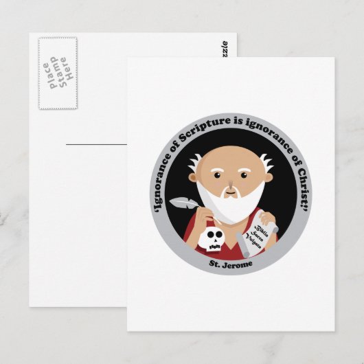 St. Jerome Postkarte (Vorne/Hinten)