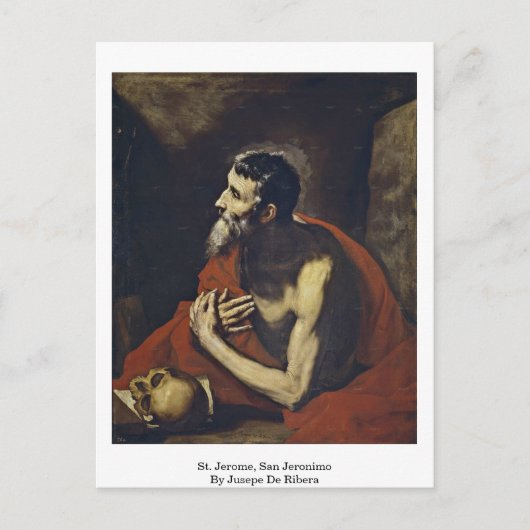 St. Jerome, San Jeronimo von Jusepe de Ribera Postkarte (Vorderseite)