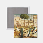 St. Jerome und Löwe im Kloster, 1501-09 Magnet (Vorderseite/Rückseite)