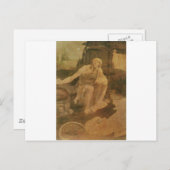 St. Jerome von Leonardo Da Vinci Postkarte (Vorne/Hinten)