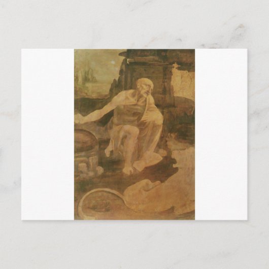 St. Jerome von Leonardo Da Vinci Postkarte (Vorderseite)