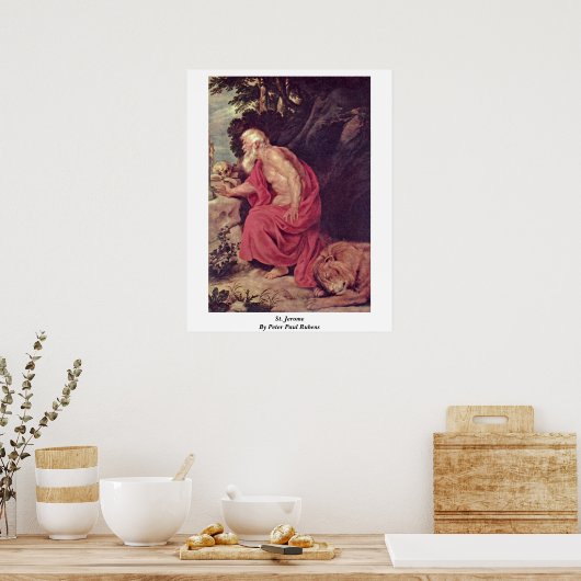 St. Jerome von Peter Paul Rubens Poster (Küche)
