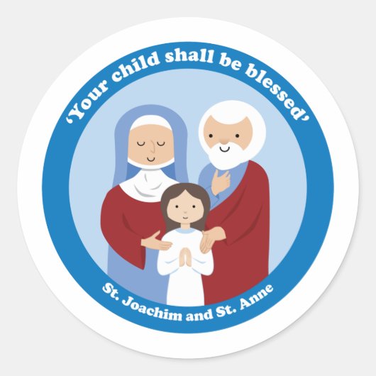 St. Joachim und St. Anne Runder Aufkleber (Vorderseite)