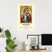 St. Joan of Arc Art Print Medieval Christian Poster (Heimbüro)