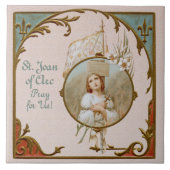 St. Joan of Arc Burning at the Stake (BF01) Tile 2 Fliese (Vorderseite)