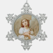 St. Joan of Arc Burning at the Stake (BF 01) Schneeflocken Zinn-Ornament (Vorderseite)