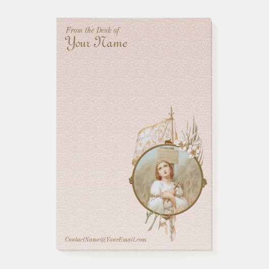 St. Joan of Arc Burning (BF 01, Style 2) 4"x6" Post-it Klebezettel (Vorderseite)
