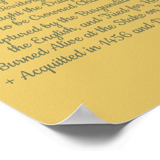 St. Joan of Arc (JM 28) Poster (Ecke)