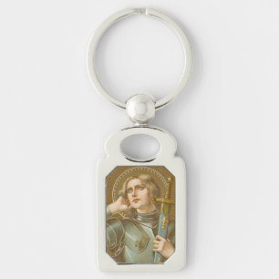 St. Joan of Arc (JM 28) Rechteckig Metall Schlüsselanhänger