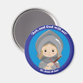 St. Joan of Arc Magnet (Vorderseite/Rückseite)