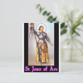 St. Joan of Arc Postkarte (Stehend Vorderseite)