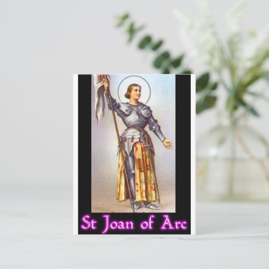 St. Joan of Arc Postkarte (Stehend Vorderseite)
