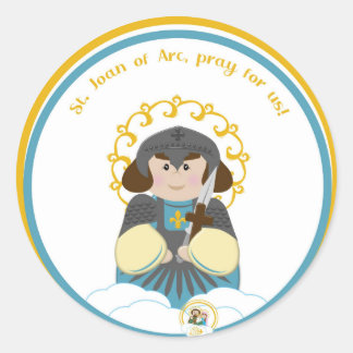 St. Joan of Arc Runder Aufkleber