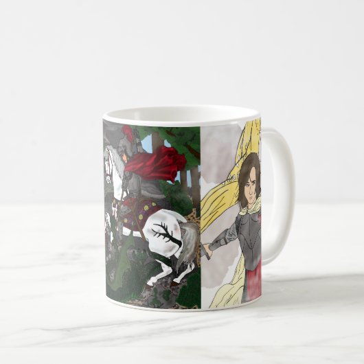 St. Joan of Arc, St. Michael, St. George  Kaffeetasse (VorderseiteRechts)