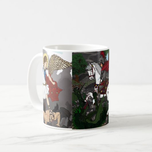 St. Joan of Arc, St. Michael, St. George Kaffeetasse (Vorderseite Links)