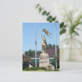 St. Joan of Arc Statue Postkarte (Stehend Vorderseite)