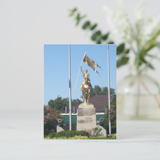St. Joan of Arc Statue Postkarte (Stehend Vorderseite)