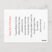 St. Job Pochaev-Gebetskarte Postkarte (Rückseite)