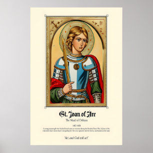 St. Johanna von Orléans Kunstplakat Mittelalterlic Poster
