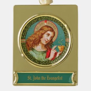 St. Johannes der Evangelist (JMAS 06) Banner-Ornament Gold