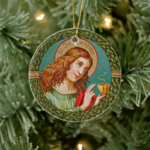 St. Johannes der Evangelist (JMAS 06) Keramik Ornament