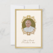 St. Johannes Paul II Gastgeschenk Hochzeit Mitteilungskarte (Vorderseite)