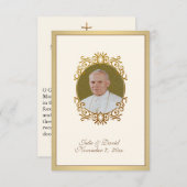 St. Johannes Paul II Gastgeschenk Hochzeit Mitteilungskarte (Vorne/Hinten)