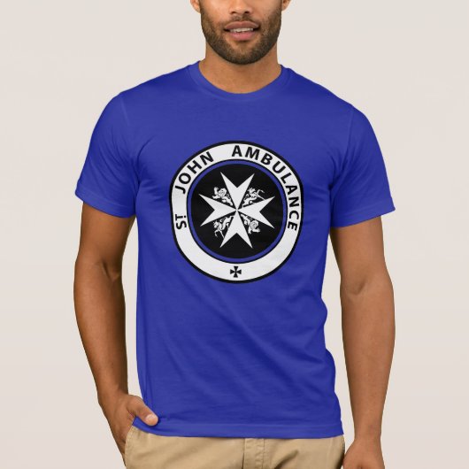 St John Ambulance Brigade Retro 1888 Logo T-Shirt (Vorderseite)