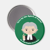 St. John Baptist de La Salle Magnet (Vorderseite/Rückseite)