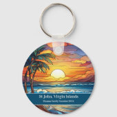 St John Beach Vacation Schlüsselanhänger (Vorderseite)