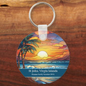St John Beach Vacation Schlüsselanhänger (Rückseite)