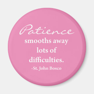 St. John Bosco Inspirational Phrase Magnet - Pink