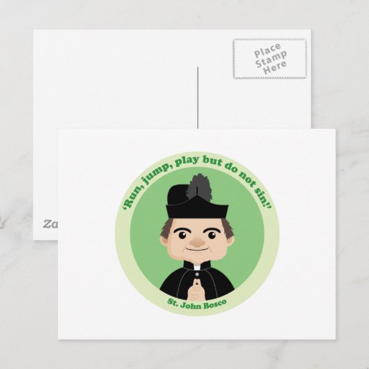 St. John Bosco Postkarte (Vorne/Hinten)