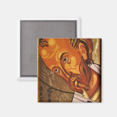 St John Chrysostom Orthodox Icon Magnet (Vorderseite/Rückseite)