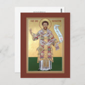 St. John Chrysostom Prayer Card Postkarte (Vorne/Hinten)