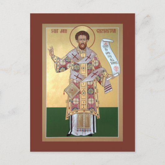 St. John Chrysostom Prayer Card Postkarte (Vorderseite)